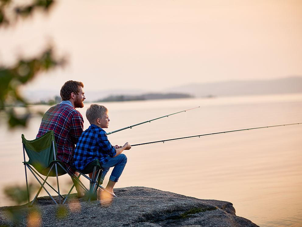 father son fishing