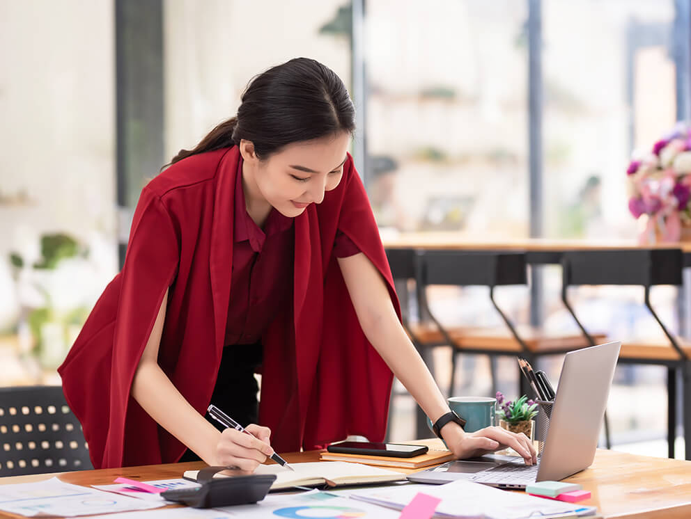 woman dressed for success